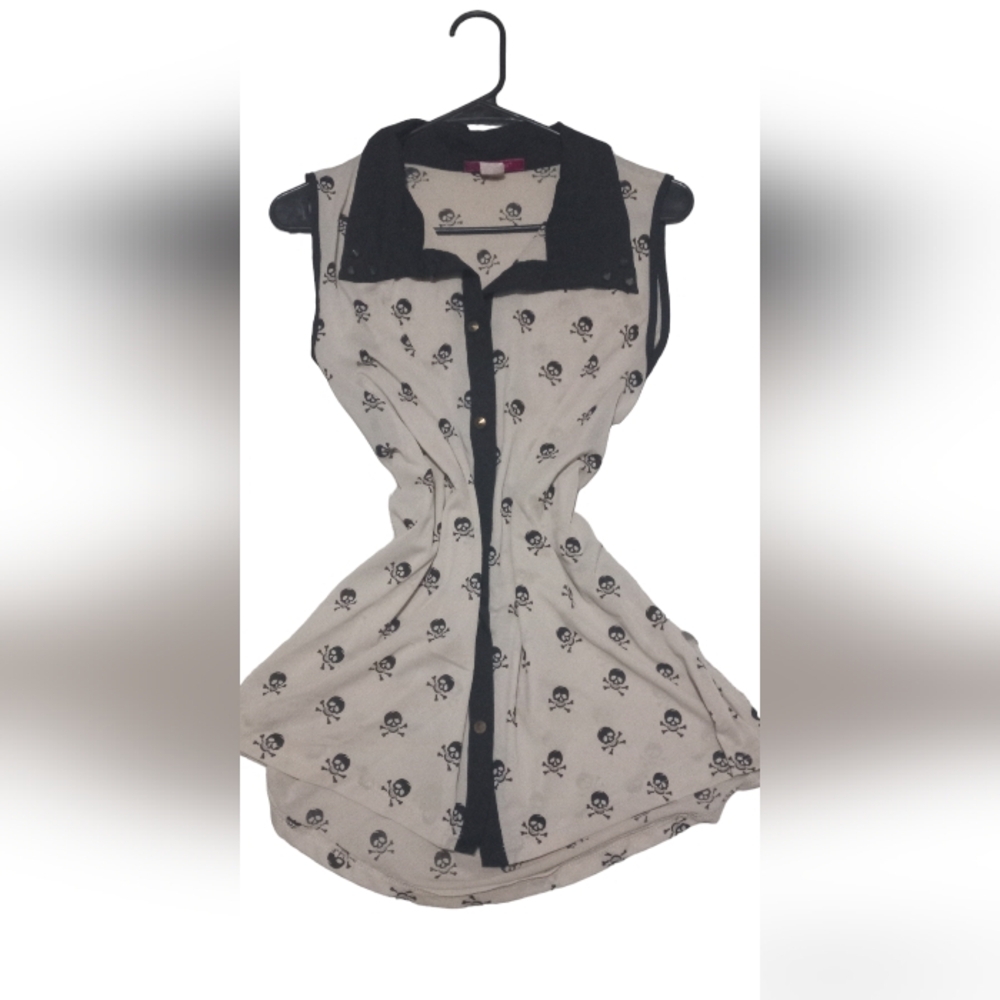 Julies Closet Skull Sheer Top